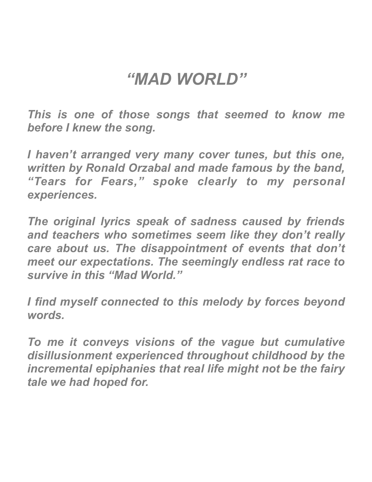 Music  MadWorld